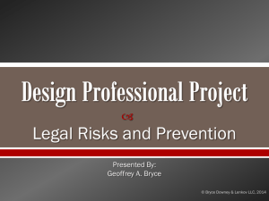 Design Professional Project - Professional Liability Defense