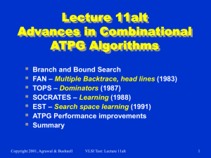 Advances in Combinational ATPG Algorithms