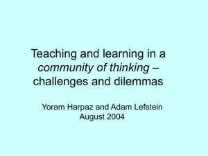 Teaching and Learning in a Community of