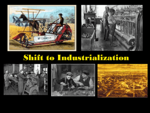 Shift to Industrialization