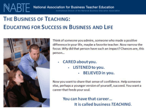 NABTE Kiosk - The National Association for Business Teacher