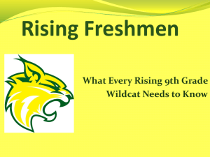 Please click here to view the Rising Freshmen Presentation from the