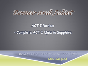 Review Slides for ACT I Quiz - Mrs. Livingood's English Classes