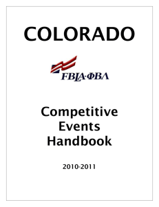 Colorado FBLA Competitive Events