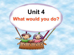 Unit four What would you do?