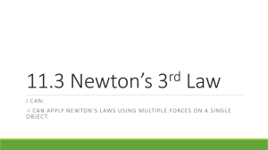 11.3 Newton's 3rd Law of Motion