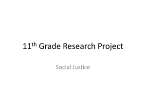11th Grade Research Project