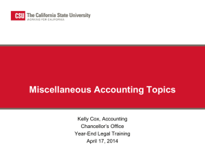 General Accounting - The California State University