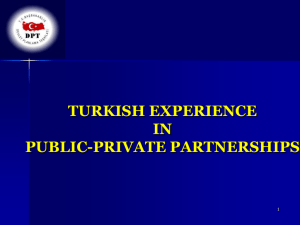 Fundamental Problems of the PPP Applications in Turkey