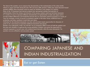 Comparing Japanese and Indian Industrialization