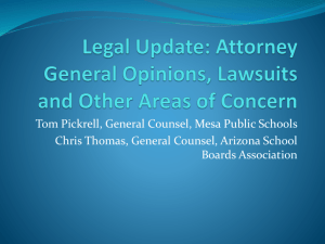 Legal Update - Arizona Association of School Business Officials