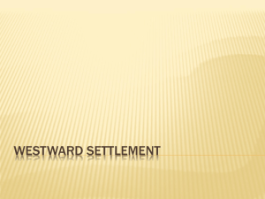 Westward Settlement