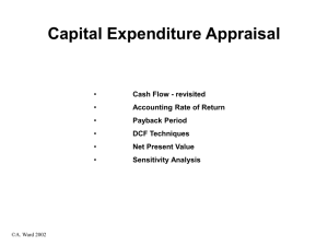 Capital Expenditure Appraisal