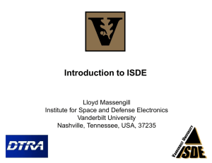 Introduction to ISDE - Institute for Space and Defense Electronics