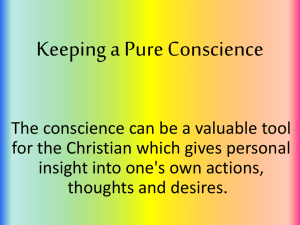 Keeping a Pure Conscience