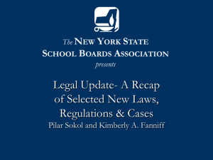 Legal Update Presentation 2015 - New York State Association of