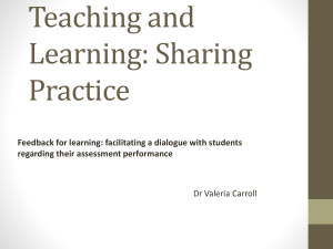 Teaching and Learning: Sharing Practice