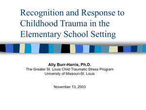 Traumatic Events in the School - National Child Traumatic Stress