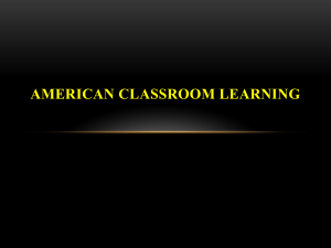 American classroom learning Before class