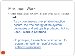 Maximum Work