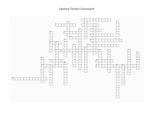 Literary Terms Crossword - Garnet Valley School District