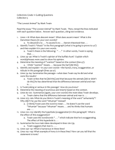 Collections Grade 11 Guiding Questions Collection 5 “The Lowest