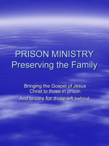 prison ministry - For The Least Of Us