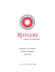 Student Handbook - Rutgers DSW