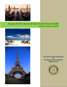 Annual 50-50 Charity & Non-Profit Partner Raffle