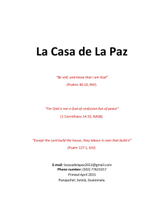 La Casa de Paz - WordPress.com