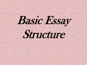 Composition: Basic Essay Structure