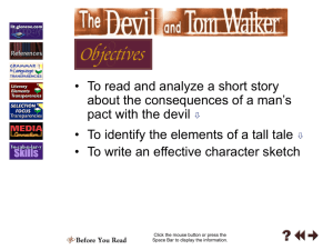 "The Devil and Tom Walker" presentation