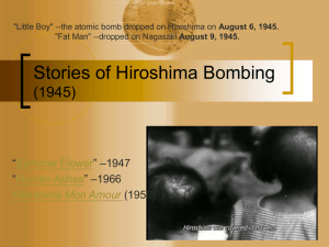 Stories of Hiroshima Bombing