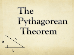 Pythagorean Thm Notes and Examples