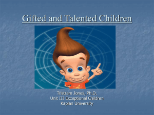 Gifted and Talented Children