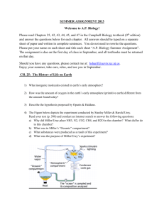 SUMMER ASSIGNMENT 2013 Welcome to A.P. Biology! Please