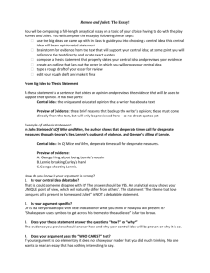 R&J Essay hanout and rubric