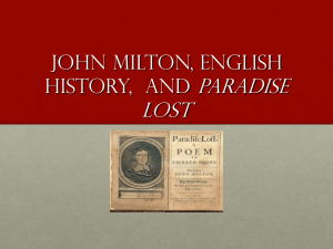 John Milton, English History, and Paradise Lost