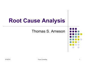 Root Cause Analysis - ASQ East Bay Section