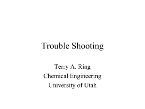 Trouble Shooting - Department of Chemical Engineering