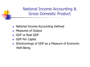 National Income Accounting & Gross Domestic Product