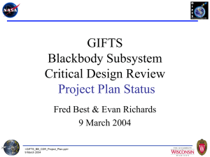 GIFTS Blackbody Subsystem Preliminary Design Review