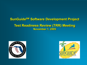 (TRR) Meeting - SunGuide® Software