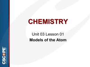 Chemistry Unit 03 Lesson 01