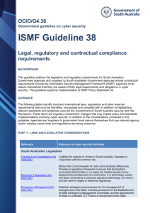 ISMF Guideline 38 – Legal, regulatory and contractual compliance