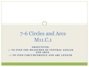 7-6 Circles and Arcs M11.C.1