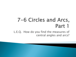 7-6 Circles and Arcs, Part 1