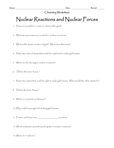 Nuclear Reactions and Nuclear Forces