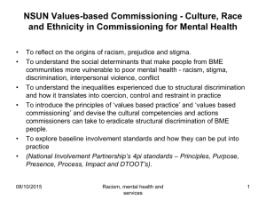 Day 5 - Culture Race and Ethnicity in Commissioning for Mental