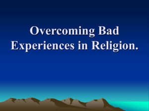 overcoming bad experiences in religion